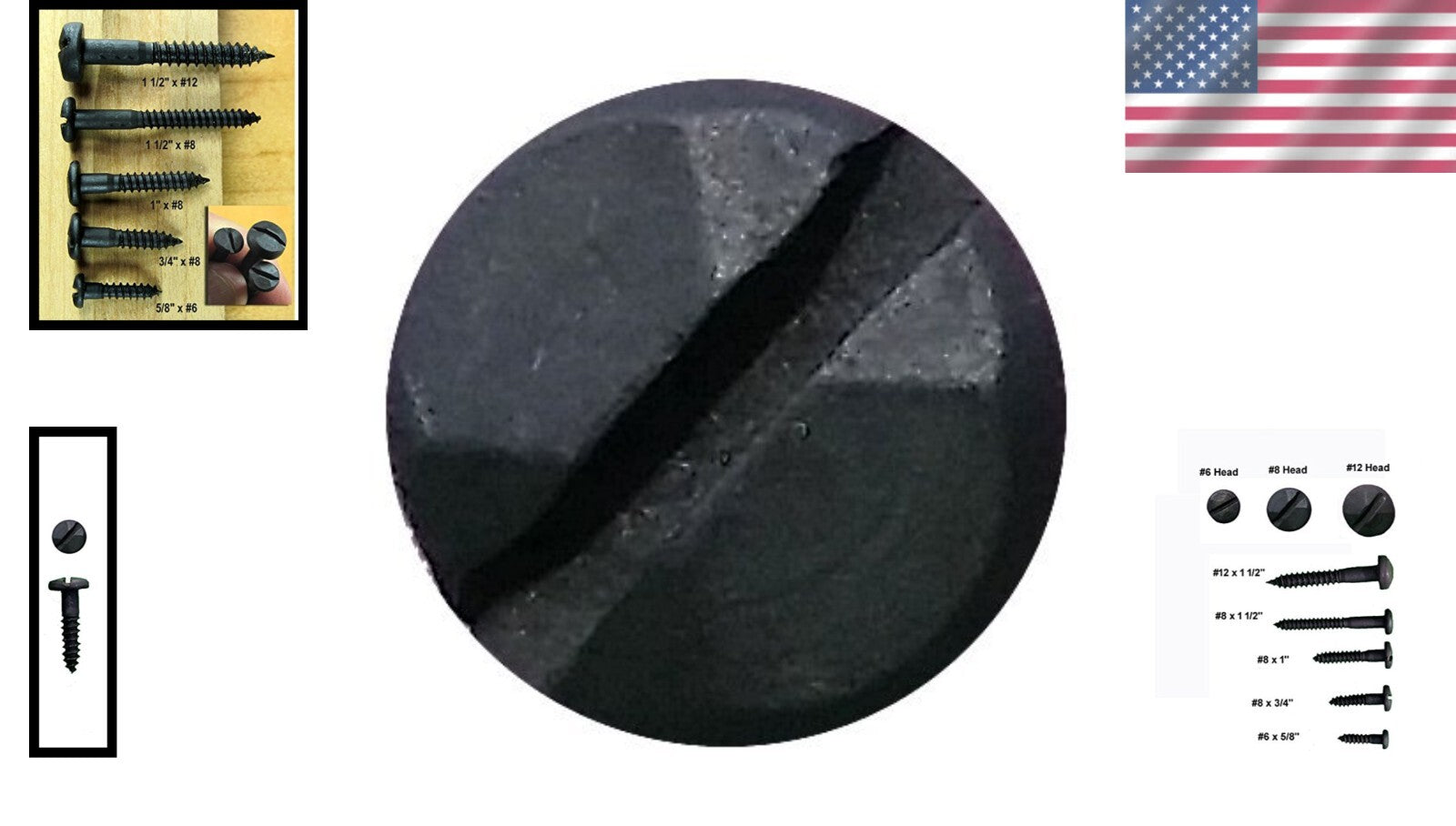 Versatile 3/4" Steel Wood Screws with Rustic Pan Head Style - 100 Pack