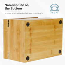 Load image into Gallery viewer, Spacious 4x6 Bamboo Index Card Box with Dividers - Organize 600 Cards Stylishly