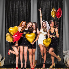 Load image into Gallery viewer, 5ft x 10ft Black Sequin Backdrop - Perfect for Weddings, Parties &amp; Photo Shoots