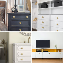 Load image into Gallery viewer, 30 Pack Brass Drawer Knobs - Gold Kitchen Cabinet Handles for Easy Upgrade