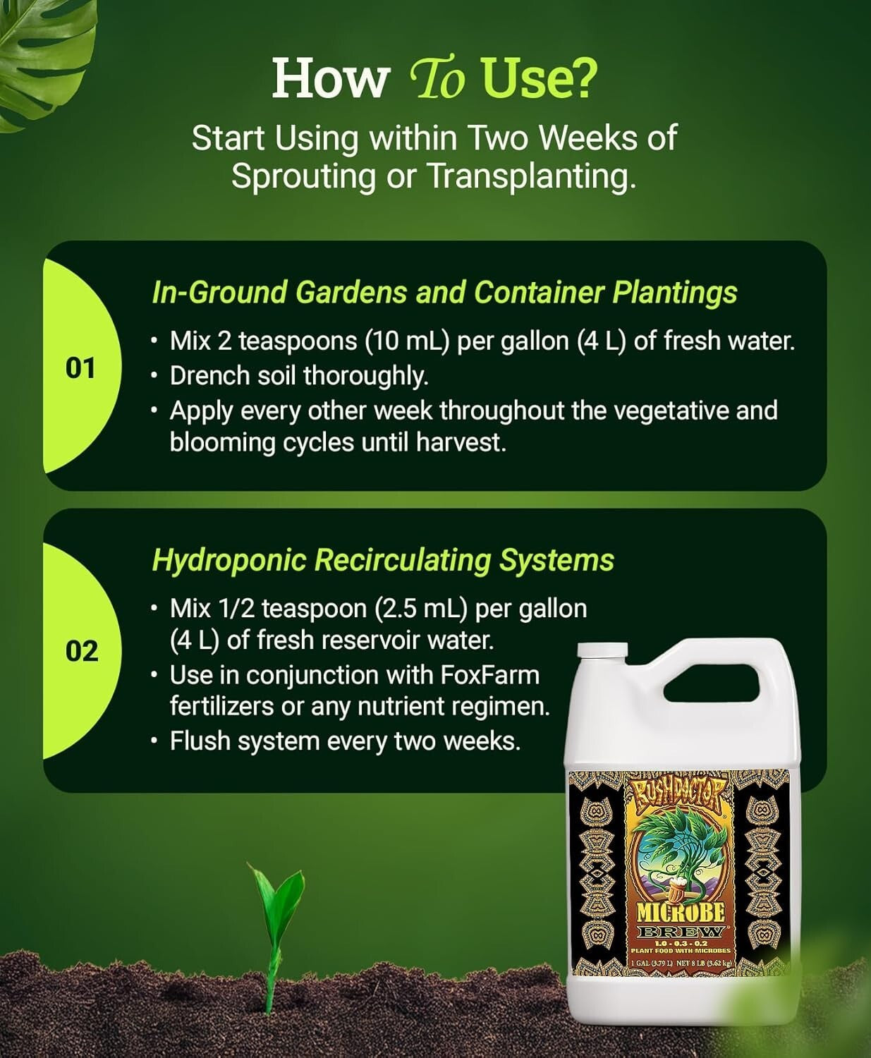 Boost Nutrient Uptake with Bushdoctor Microbe Brew - 1 Gallon of Liquid Goodness
