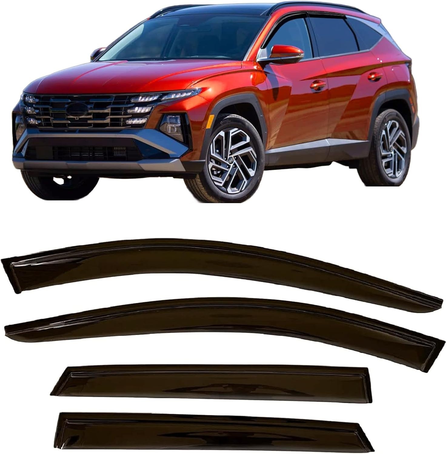 Durable Tinted Vent Shade for Hyundai Tucson 2022-2025 - Reduce Glare & Rain