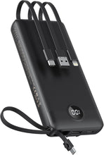 Load image into Gallery viewer, Airline Approved 20000mAh Power Bank with Built-in Cables for iPhone &amp; Android