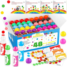 Load image into Gallery viewer, 12 Colors Washable Dot Markers with Activity Books - Safe Art Supplies for Kids