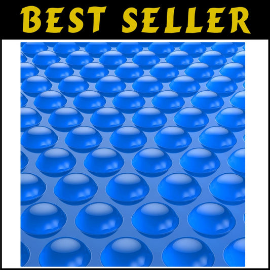 Blue Rectangular Solar Pool Blanket 12x24 ft - Maximizes Heat Retention
