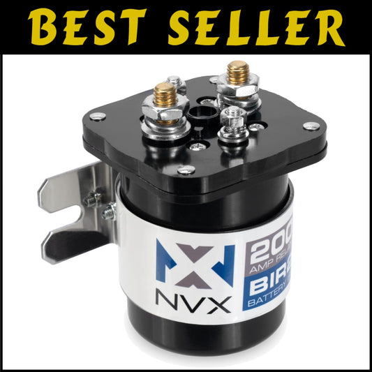 Efficient 200 AMP Battery Relay Isolator with Low Power Draw - Quick Install