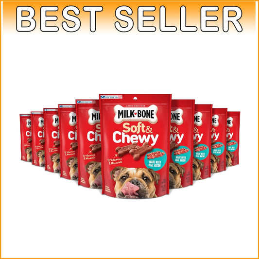 Healthy Bacon Dog Treats – Soft, Chewy, Fortified Snacks in Convenient 10 Pack