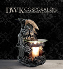 Load image into Gallery viewer, Fierce Dragon Castle Electric Oil Burner - Elegant Black Tabletop Decor