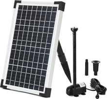 Load image into Gallery viewer, Garden Decoration Solar Fountain Pump - Safe for Wildlife and Birds, 196 GPH
