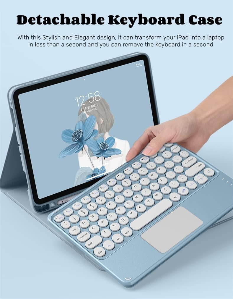 Elegant Detachable Keyboard Case for Galaxy Tab A8 2022 - Touchpad & Protection