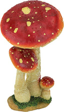 Load image into Gallery viewer, Lightweight Mystic Mushroom Statue: Hand-Cast Red Garden Decor - 12.99” Tall