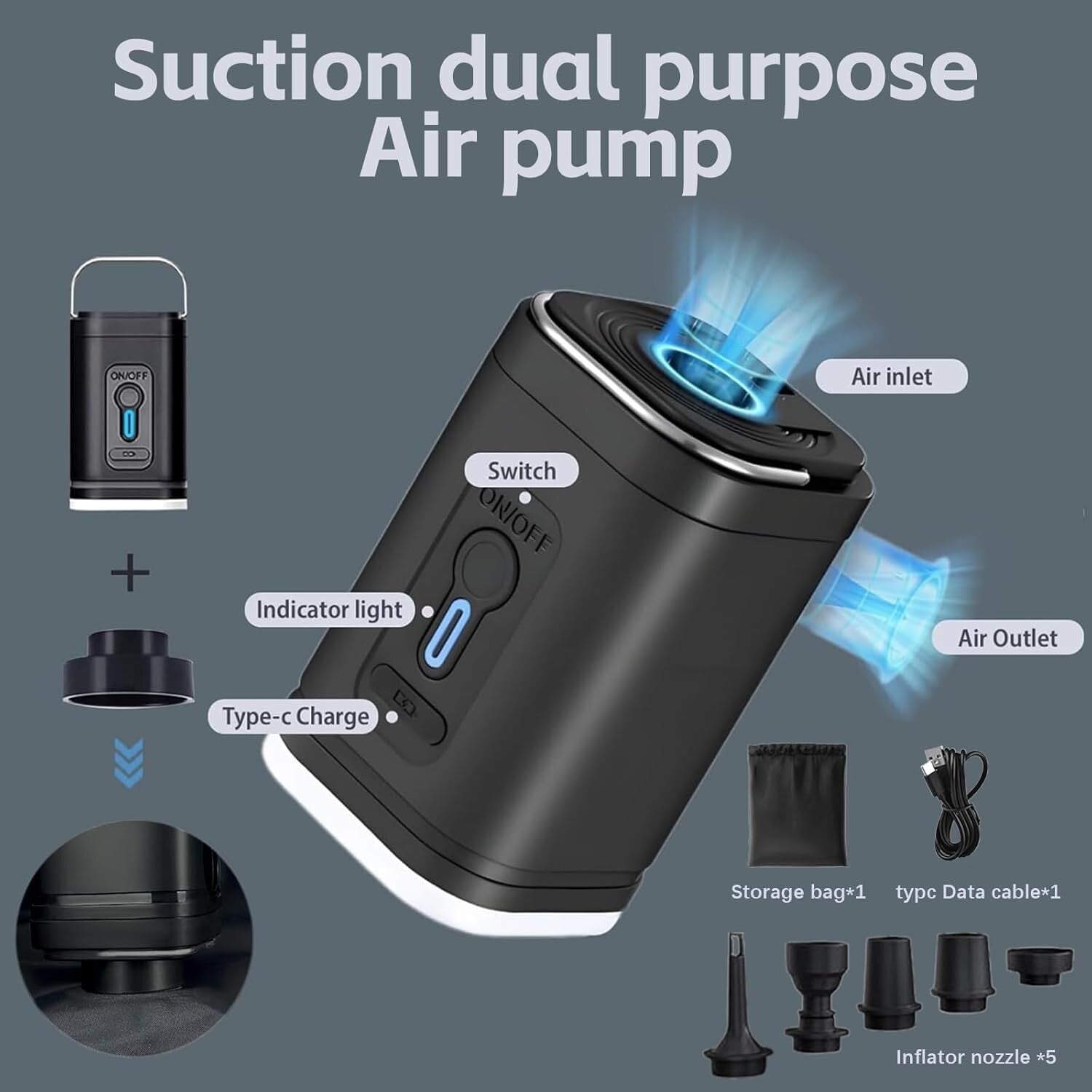 Durable Vacuum Compression Backpack with Water Resistance and USB Port - 45L