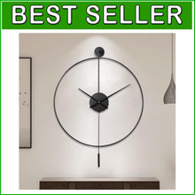 Load image into Gallery viewer, Oversized 23.6" Non-Ticking Wall Clock with Pendulum - Perfect for Living Rooms