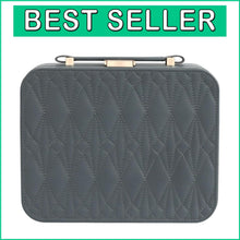 Load image into Gallery viewer, Updated Design Large Jewelry Travel Case with Removable Dividers - Perfect Gift