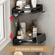 Load image into Gallery viewer, Multifunctional Rustproof Shower Caddy with Hooks - 3-Pack Corner Shelves