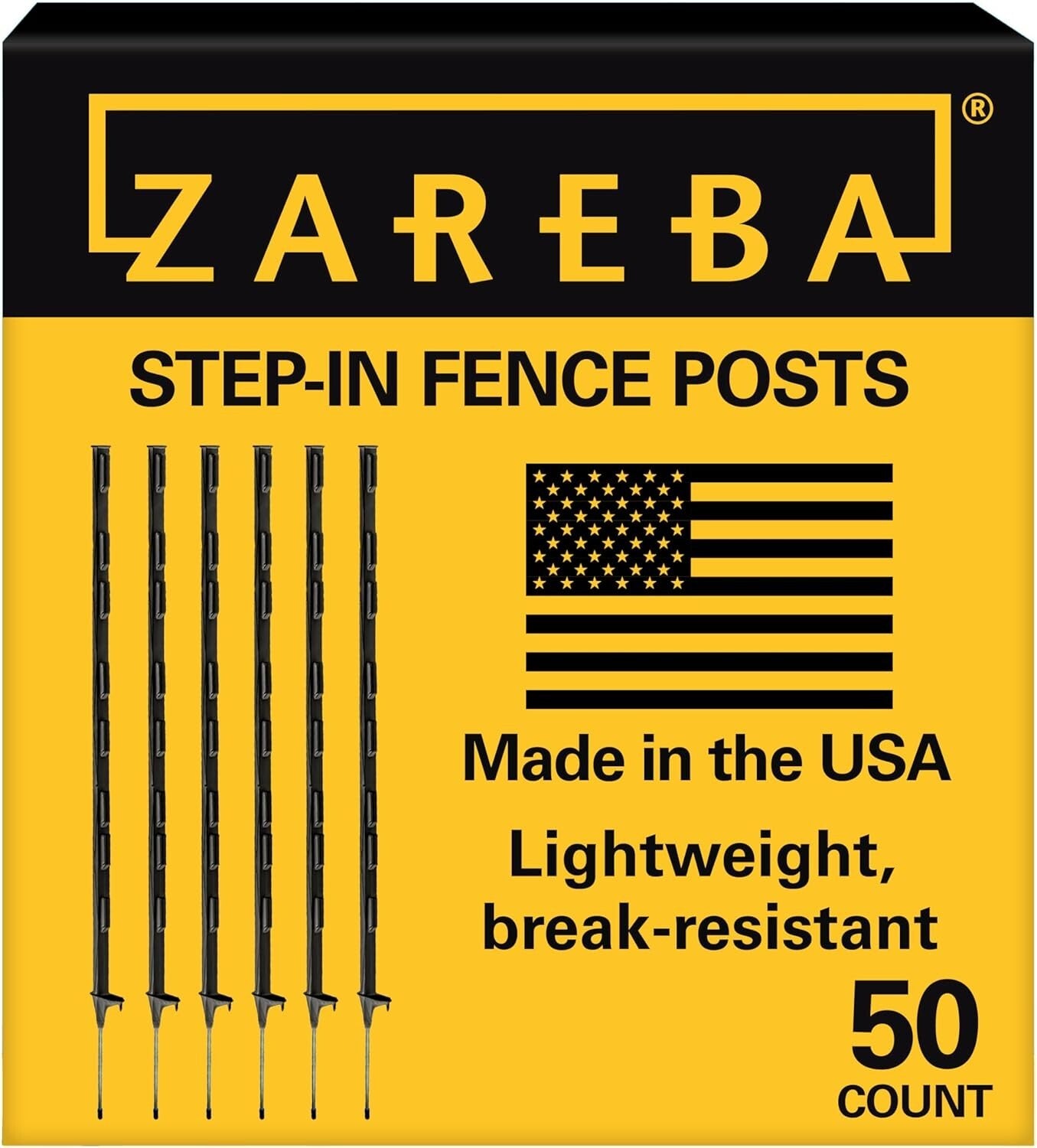 Lightweight & Durable 4-Inch Step-In Fence Post - Ideal for Electric Fencing