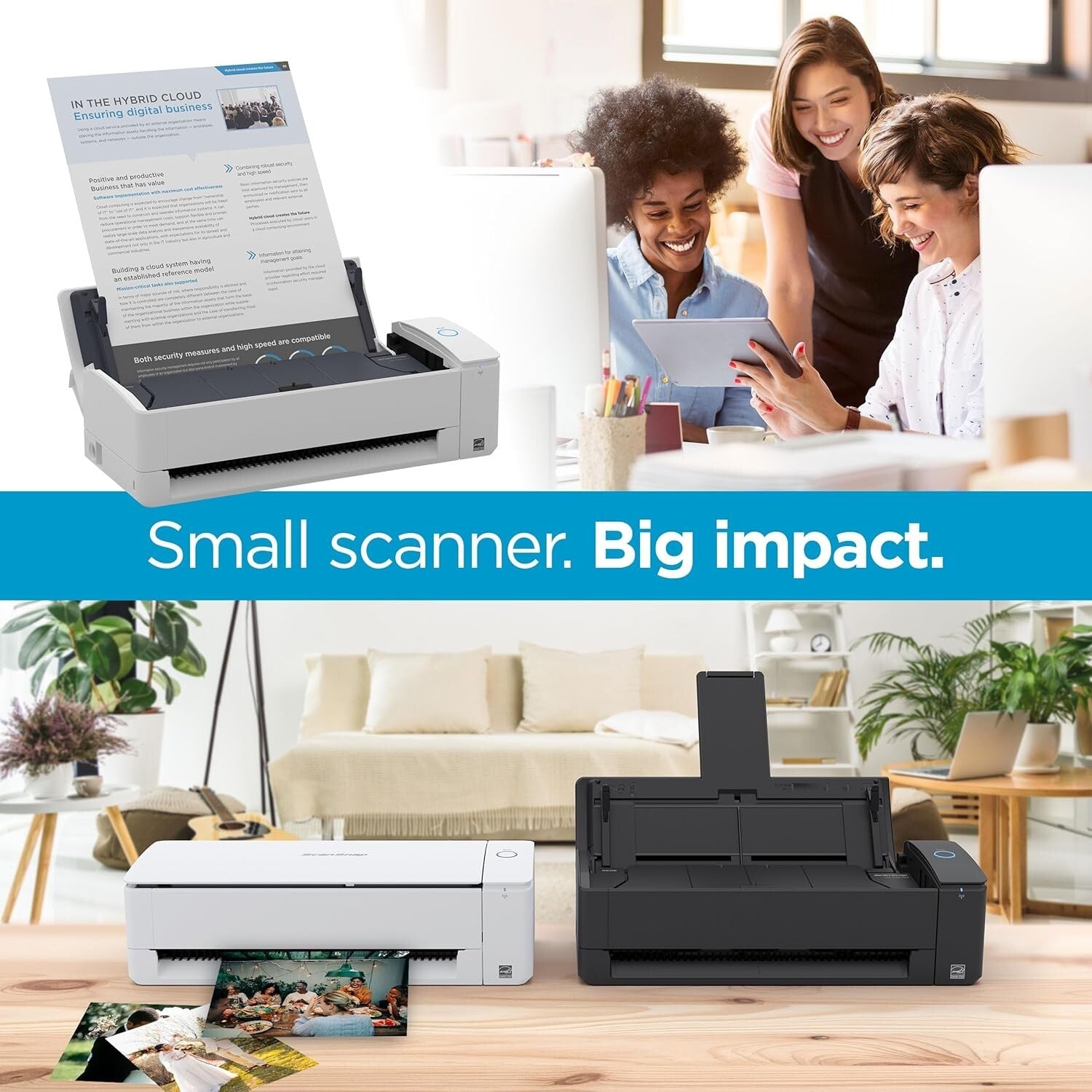 Effortless Compact Scanner for Documents, Photos & Receipts - Wireless Ready