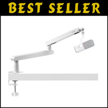 Load image into Gallery viewer, LIZARD WHITE Adjustable Microphone Boom Arm with Cable Management 360° Swivel