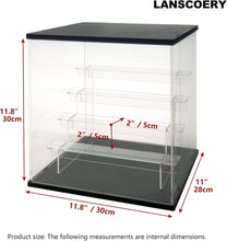 Load image into Gallery viewer, Multi-Tier LED Acrylic Display Case for Collectibles &amp; Funko Pops - 11.8x11x11.8
