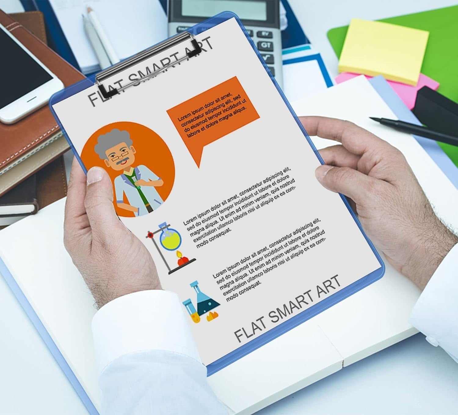 Smooth Surface Plastic Clipboards - 25 Pack, Low Profile Clips for Easy Use