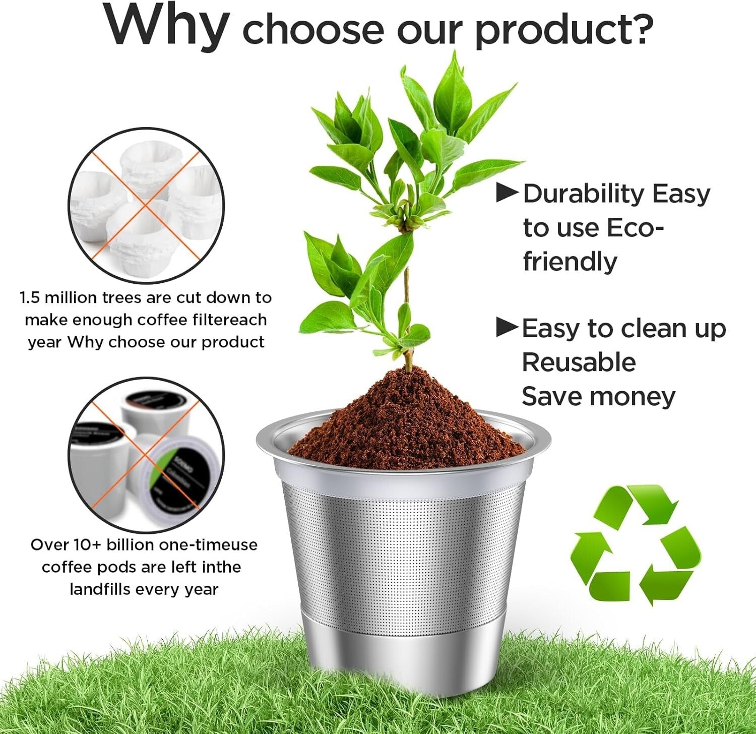 Premium Stainless Steel Refillable K Cups for Keurig - Perfect Coffee Extraction