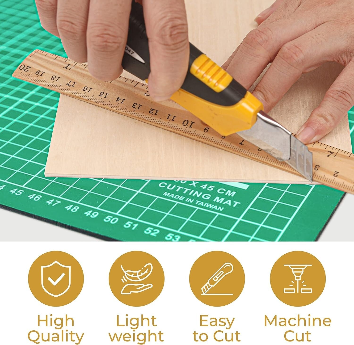 24-Pack 12"x20" Unfinished Basswood Sheets Perfect for DIY Crafts and Models