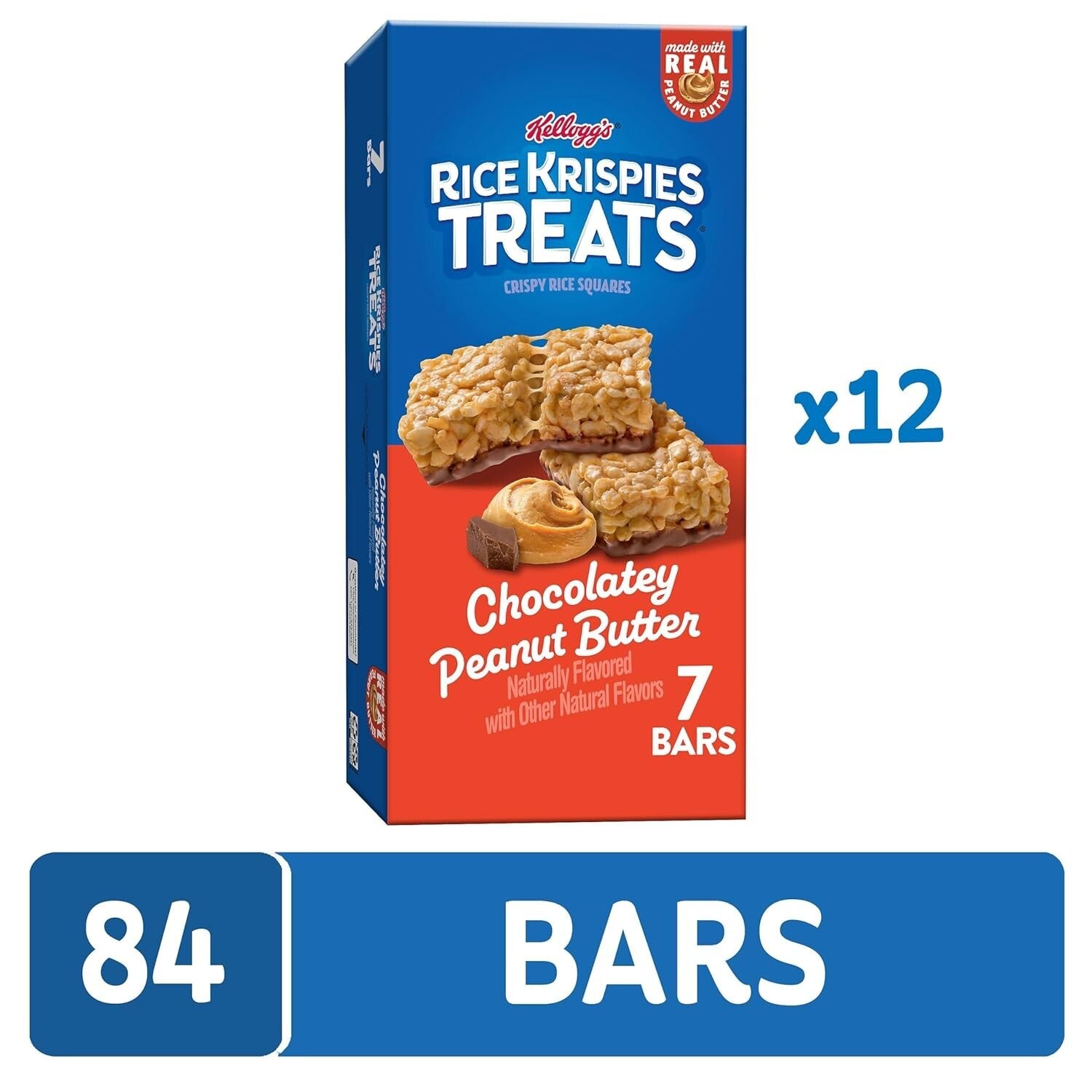 Nutritious Chocolate Peanut Butter Snack Bars - 12 Pack, Ideal for Lunchboxes