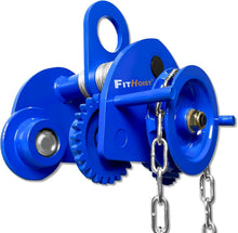 Load image into Gallery viewer, 1 Ton Heavy-Duty Chain Hoist Trolley - Ideal for Warehouses &amp; Construction Sites