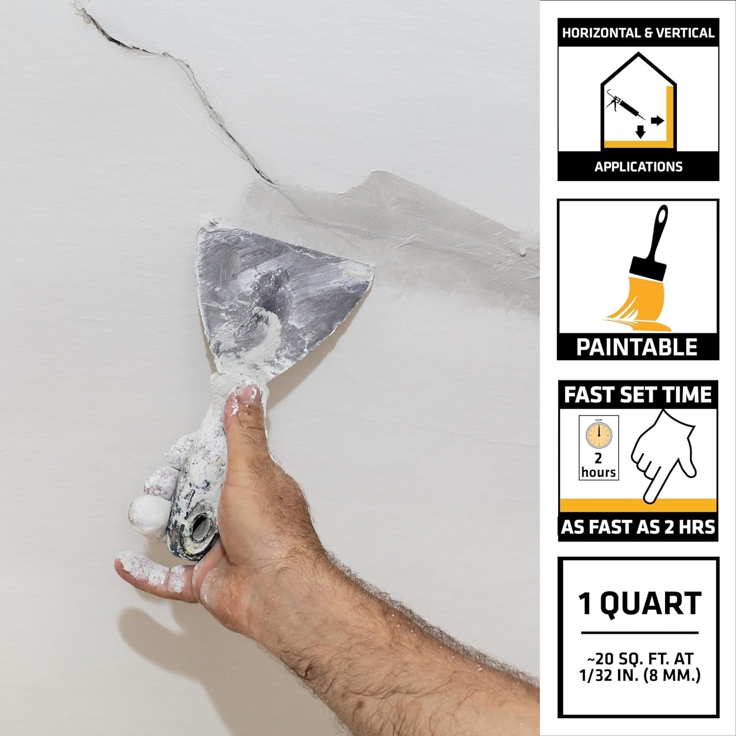 Cryl Gray Ready-Mix Concrete Patch - Textured 1 Qt 6 Pack for Easy Repairs