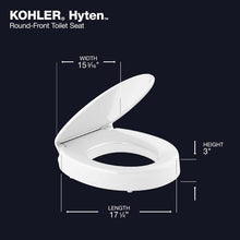 Load image into Gallery viewer, Premium White Round Toilet Seat - Quiet-Close &amp; Quick-Release for Easy Cleaning