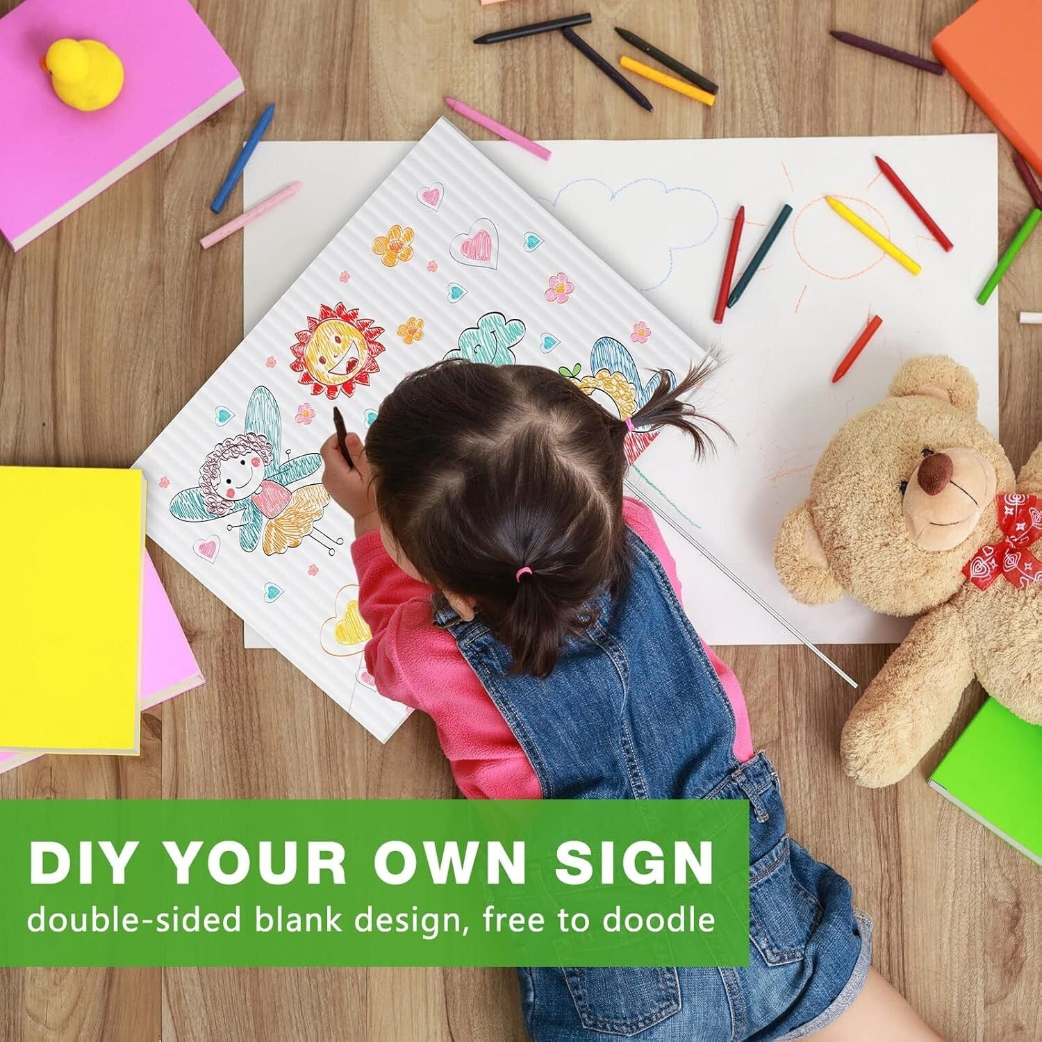 Customizable Double-Sided Lawn Signs with Metal Stakes - 20 Pack, 16x12 Inches