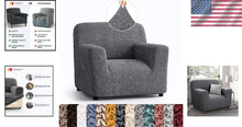 Load image into Gallery viewer, Soft Polyester Armchair Slipcover - One-Piece Stretch Fit for Modern Living
