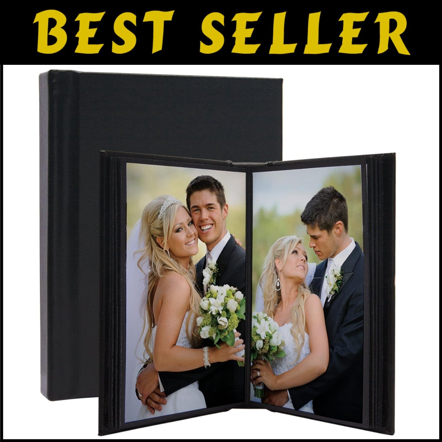 Luxury 10" x 12" Faux Leather Photo Album with Peel-and-Stick Pages for Weddings