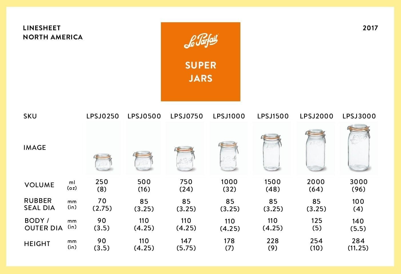 1.5L French Glass Canning Jars with Airtight Lids - Stackable & Dishwasher Safe