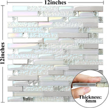 Load image into Gallery viewer, Glossy Interlocking Sheets of Iridescent Glass for Kitchen Backsplash &amp; Accents