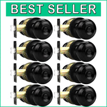 Load image into Gallery viewer, Elegant Stainless Steel Privacy Door Knobs - 8 Pack Keyless for Interior Use