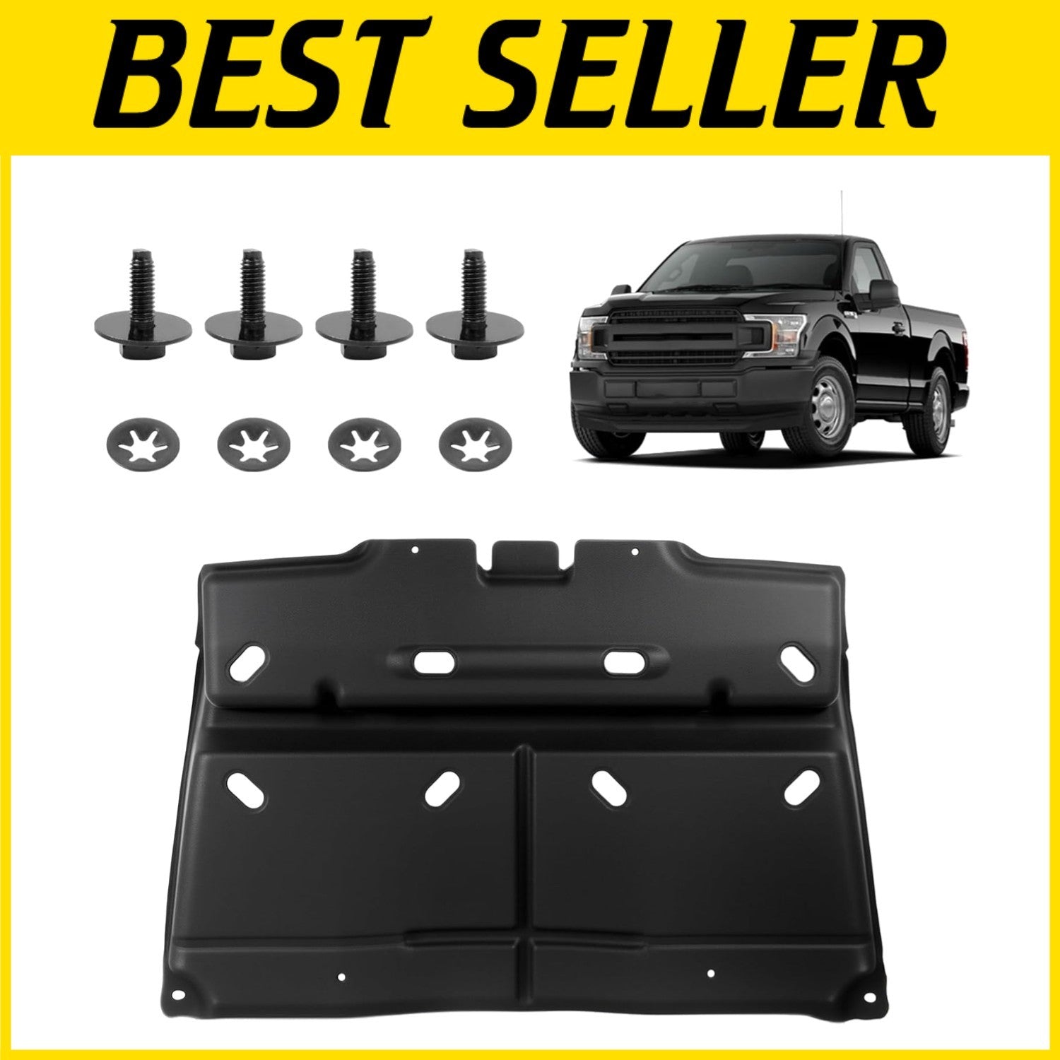 Engine Splash Shield Compatible with 2015-2022 F150 Gas Models - Easy Install