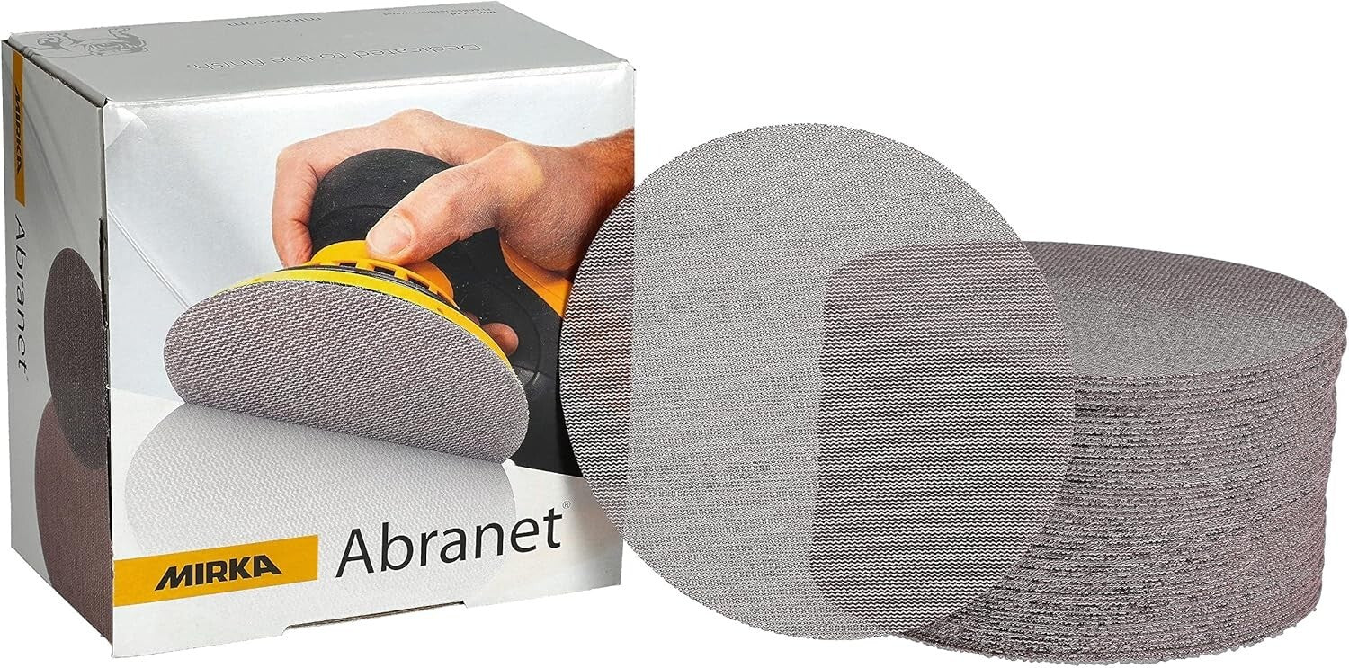 6-Inch Abranet Dust-Free Sanding Discs, Grit 1000 - 50 Pcs for Optimal Finishes