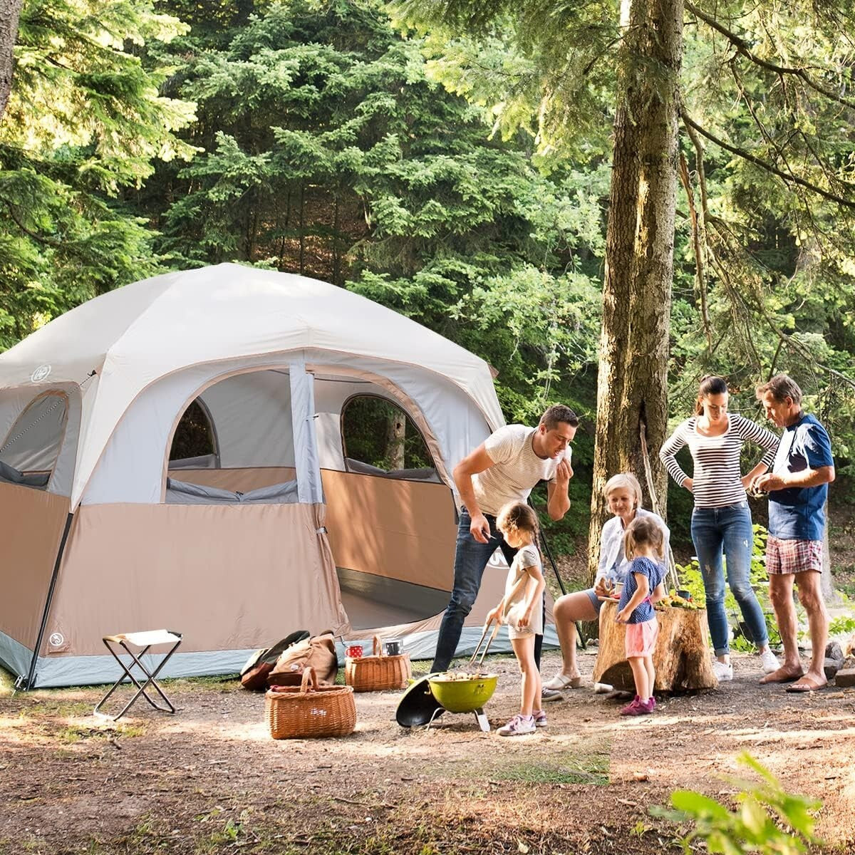 Double Layer Windproof & Waterproof Tent for 6 - Ideal for Family Adventures