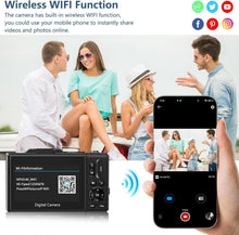 Load image into Gallery viewer, 4K Vlogging Camera with 64MP, 180° Flip Screen &amp; 18X Zoom - Perfect for Travel