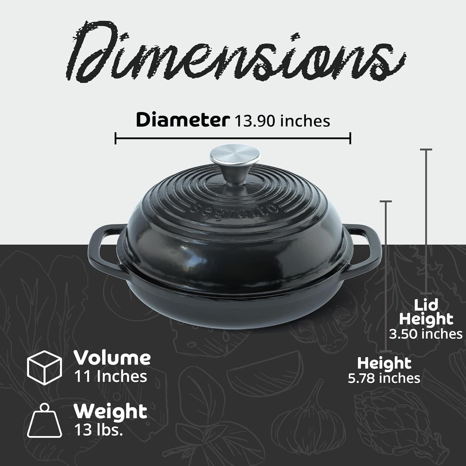 Nero Black Cast Iron Dutch Oven Bread Pan - Ideal for Home Baking Adventures