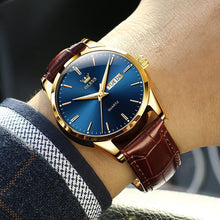 Load image into Gallery viewer, Fashionable Men's Luminous Quartz Watch - Waterproof Brown Leather Gift Edition