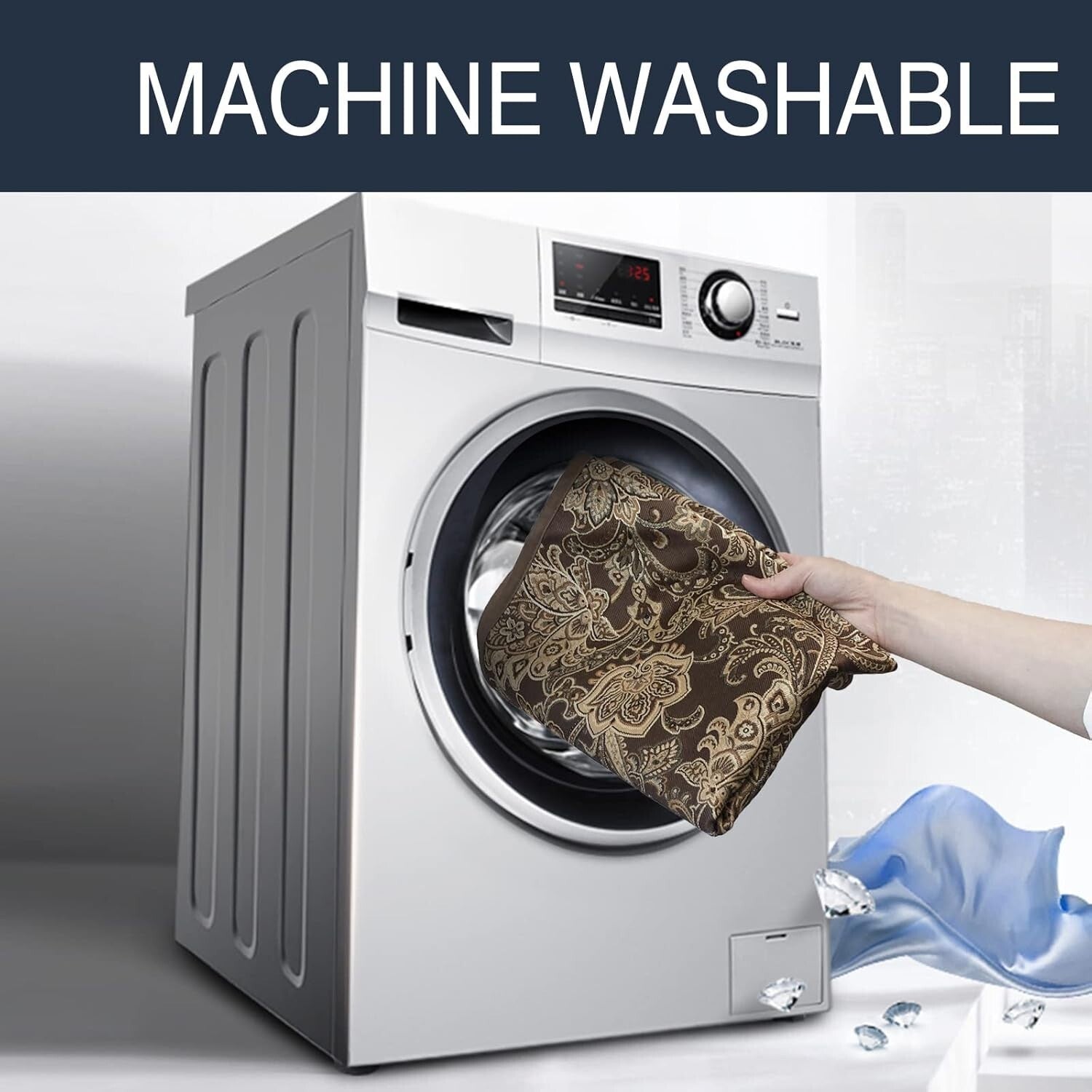 Elegant Waterproof Recliner Chair Covers with Non-Slip Design & Pockets - Brown