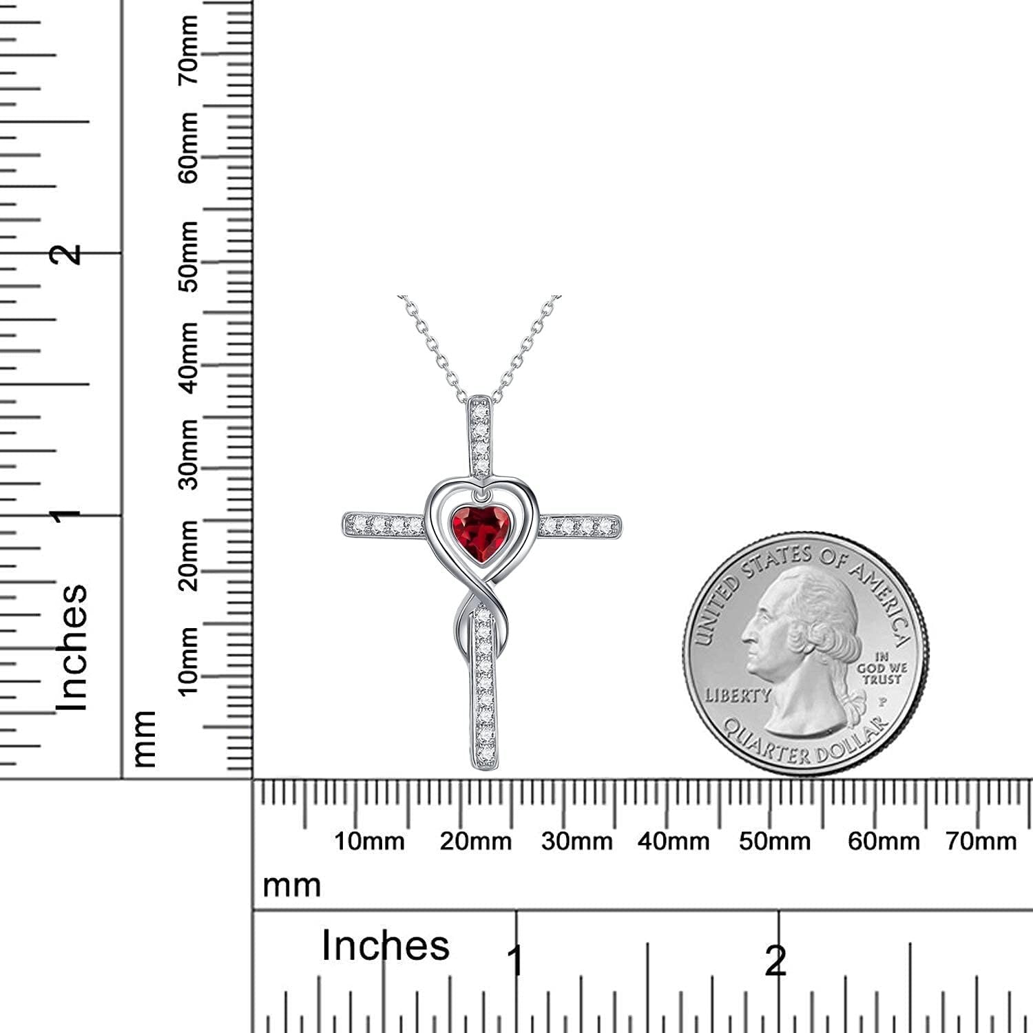 Adjustable February Garnet Infinity Heart Necklace - Perfect Birthday Gift