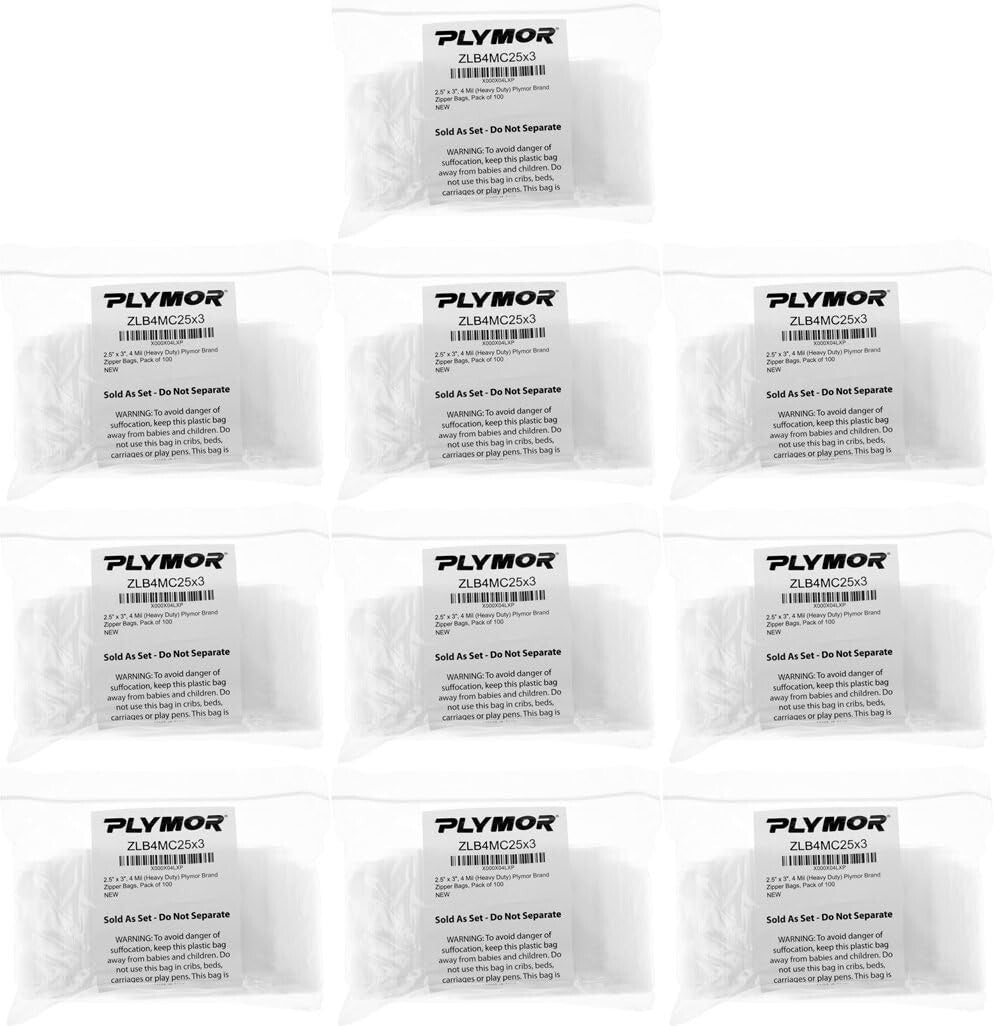 Versatile 4 Mil Heavy-Duty Zipper Bags – 1,000 Count for Industrial & DIY Needs