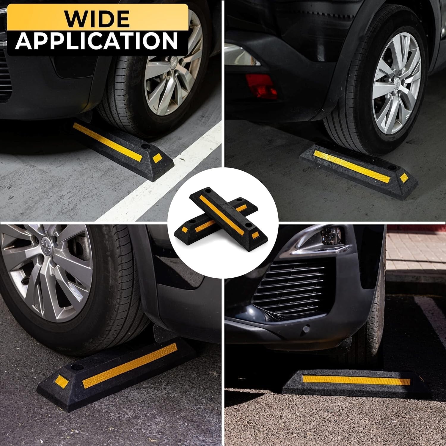 Weather-Resistant Heavy-Duty Parking Guide with Reflective Tape - 10.93 lbs