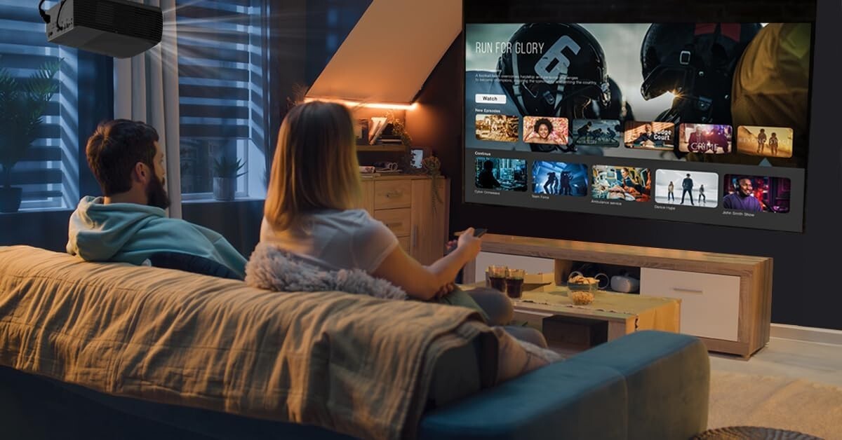 Versatile 3600 Lumens DLP Projector for Gaming & Movies, 1:1 Zoom Functionality