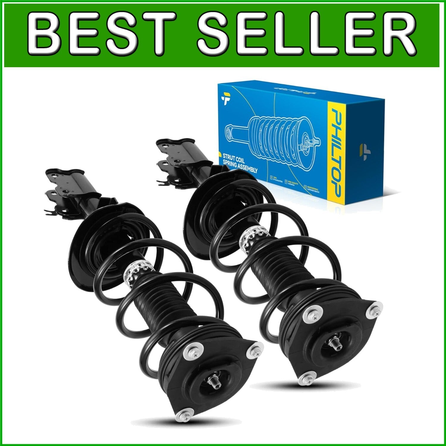 2-Piece Front Struts with Coil Spring for Rogue 2008-2012 - Metal Quality Design