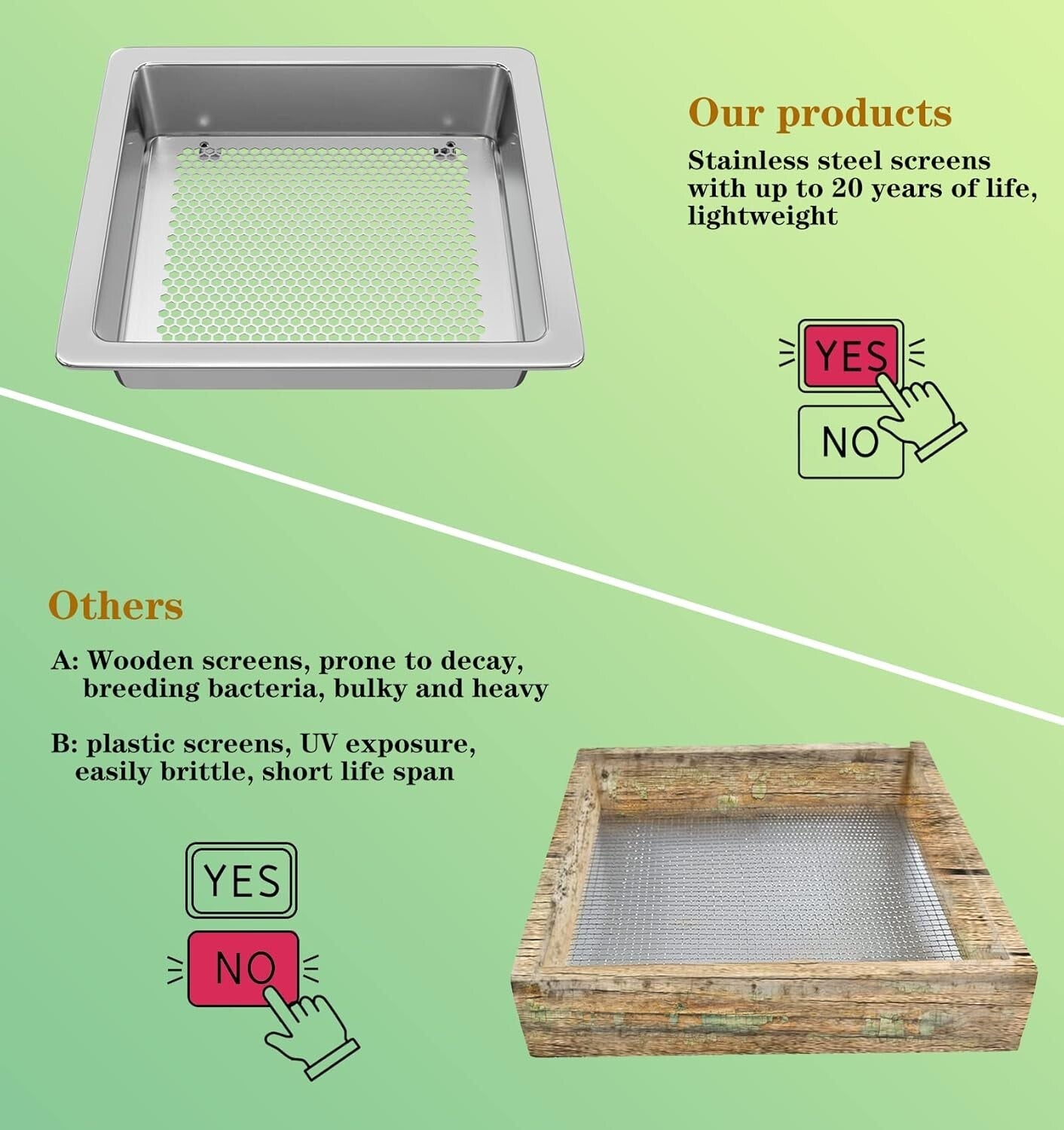 Durable Soil Sifter with Interchangeable Screens - Perfect for Garden Projects