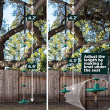 Load image into Gallery viewer, Outdoor Kids Climbing Rope Swing with Disc Seat &amp; Platforms - Adventure Fun!